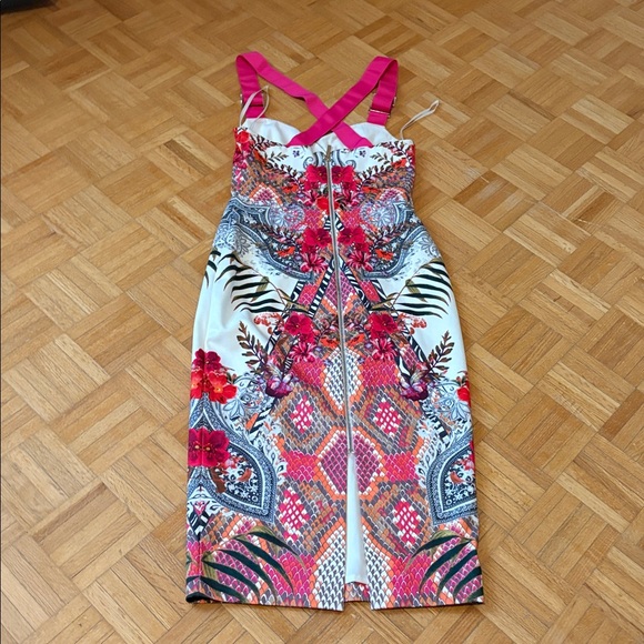 Ted Baker Floral Halter Dress with Pink Straps NWOT - Picture 6 of 16